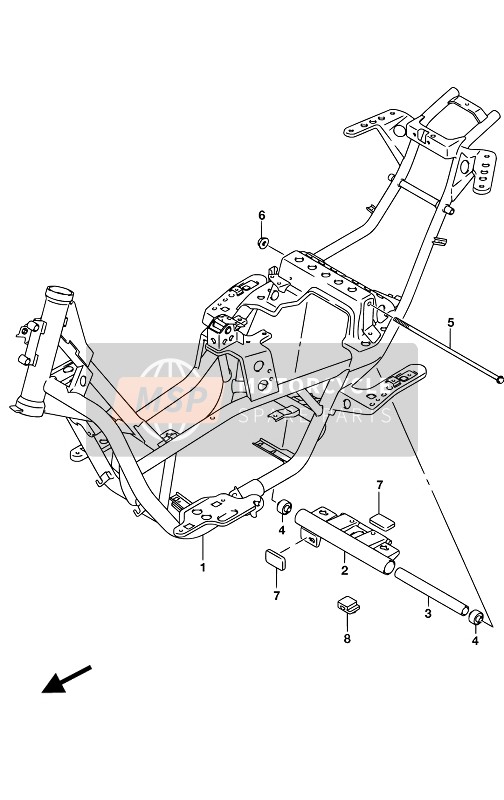 Suzuki UH200A BURGMAN 2017 Frame for a 2017 Suzuki UH200A BURGMAN